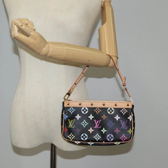 LOUIS VUITTON Monogram Multicolor Pochette Accessoires Black - Picture 1 of 16